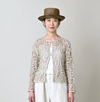 Linen Ribbon Battenberg Embroidery Bolero