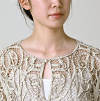 Linen Ribbon Battenberg Embroidery Bolero