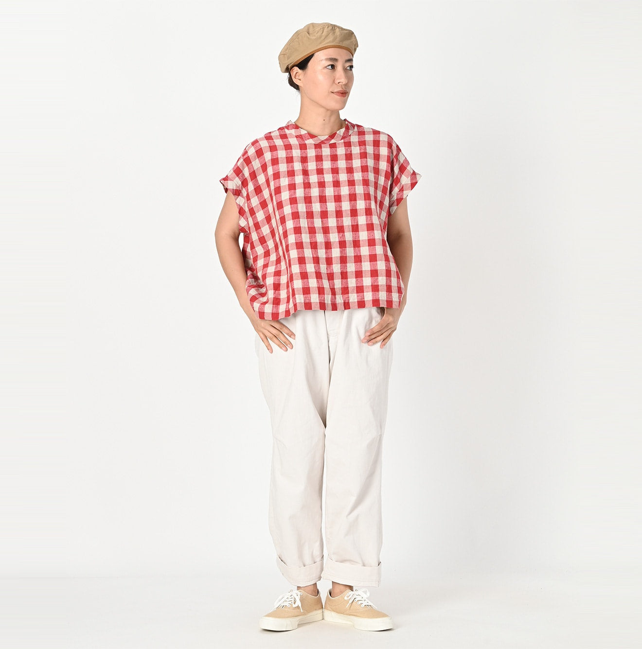Indian Linen Gingham M Shirt