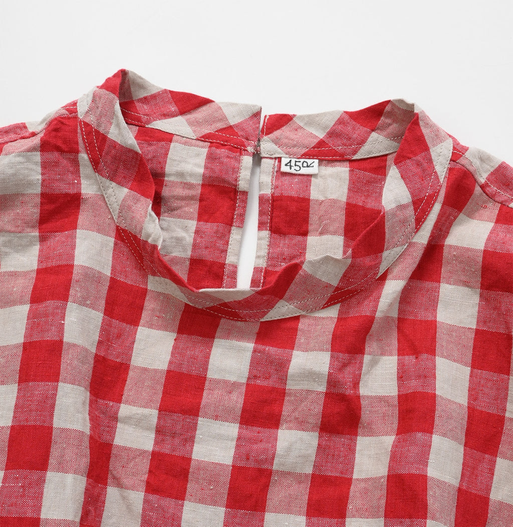 Indian Linen Gingham M Shirt