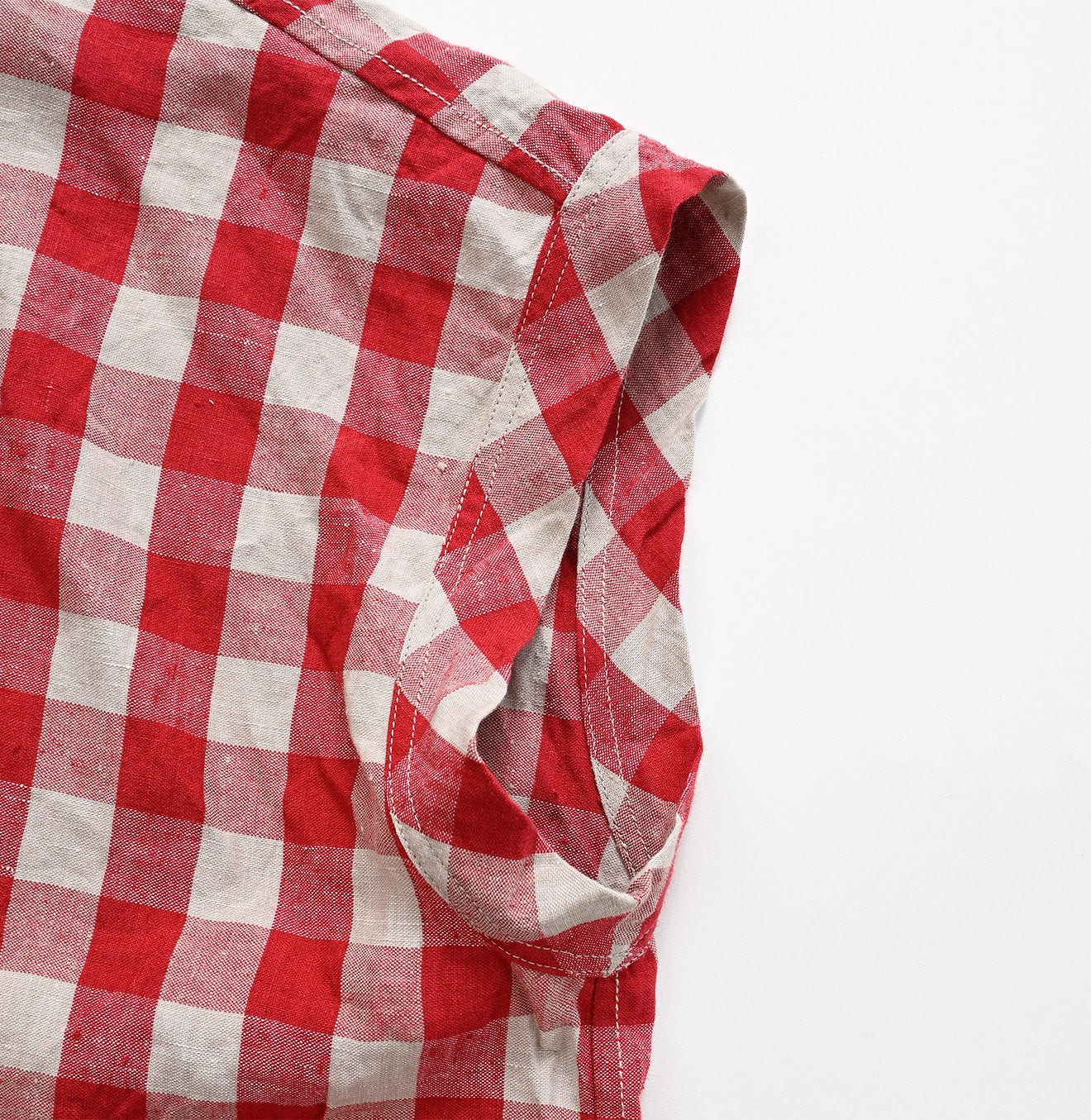 Indian Linen Gingham M Shirt