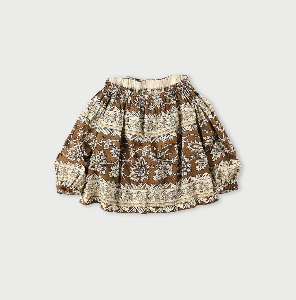 Sarasa Block Print Puff Blouse