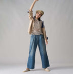 Linen Sateen Sailor Blouse