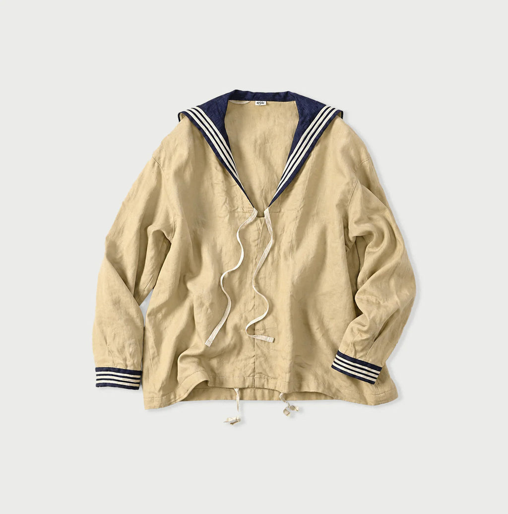 Linen Sateen Sailor Blouse