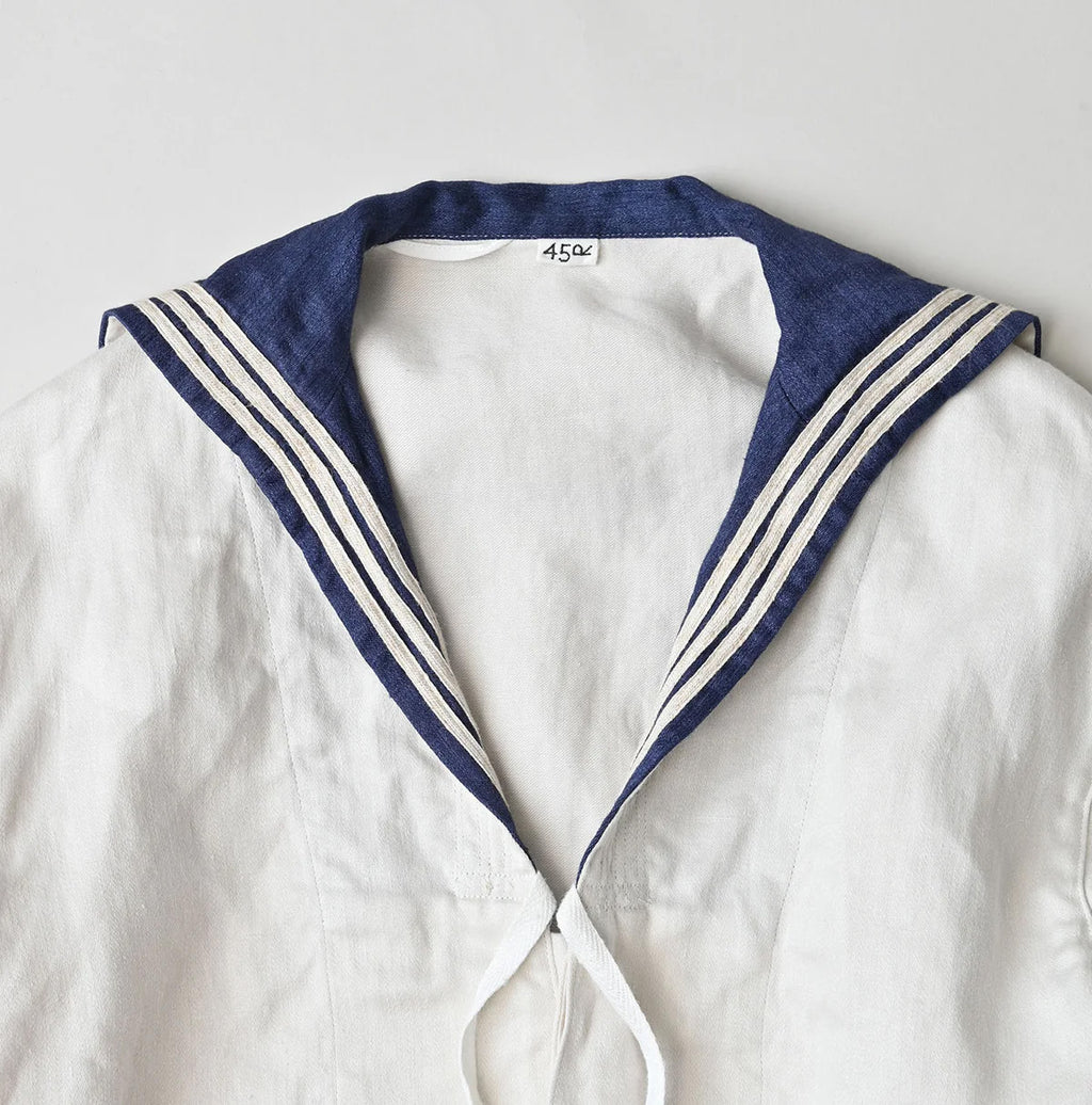 Linen Sateen Sailor Blouse