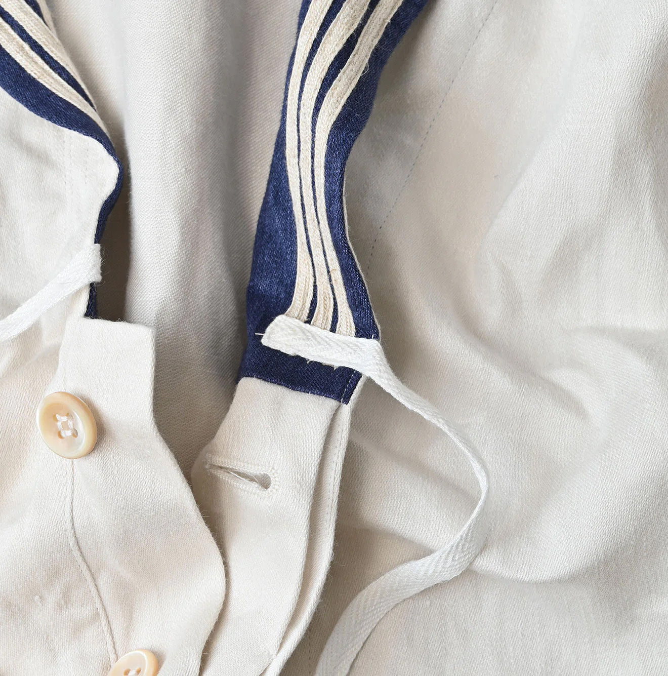 Linen Sateen Sailor Blouse