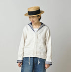 Linen Sateen Sailor Blouse
