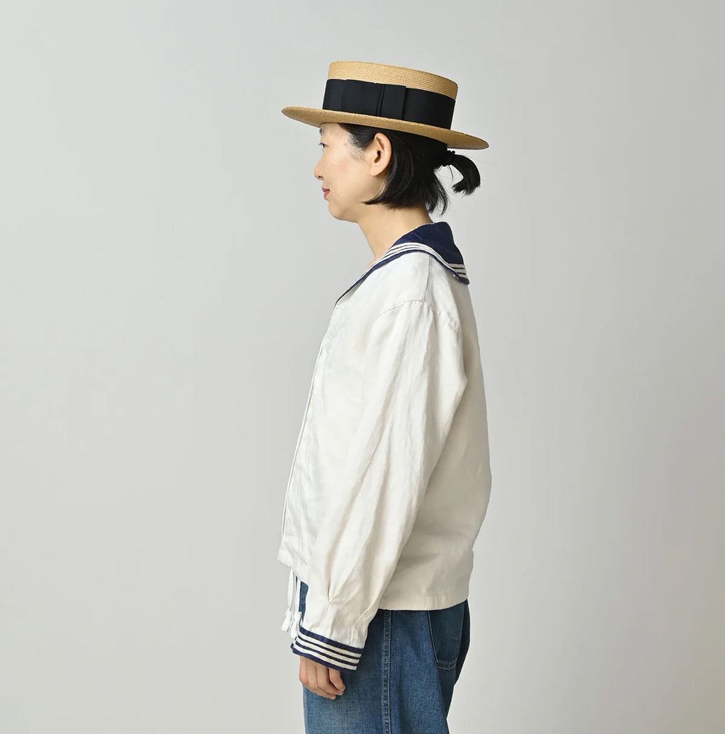 Linen Sateen Sailor Blouse