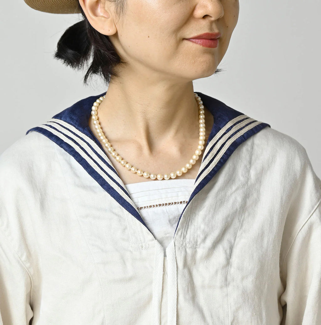 Linen Sateen Sailor Blouse