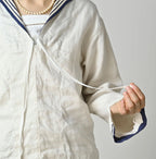 Linen Sateen Sailor Blouse