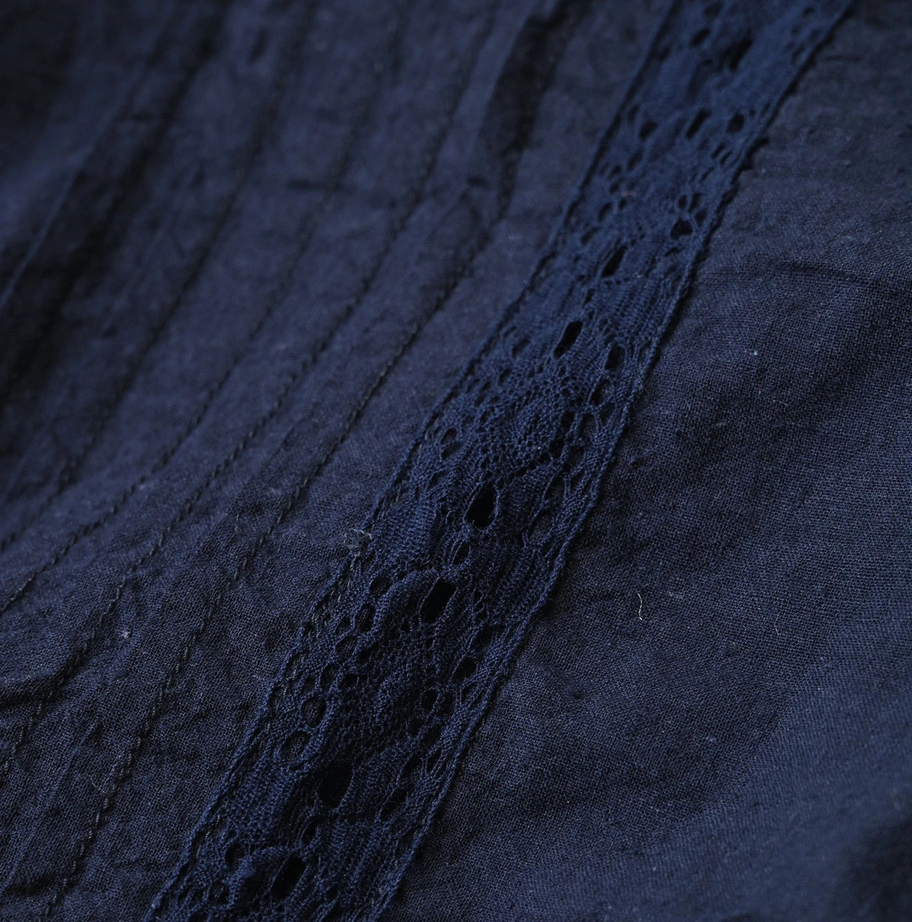 Indian Khadi Pintuck Lace Multi Camisole