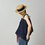 Indian Khadi Pintuck Lace Multi Camisole