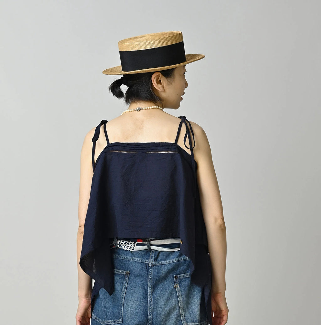 Indian Khadi Pintuck Lace Multi Camisole