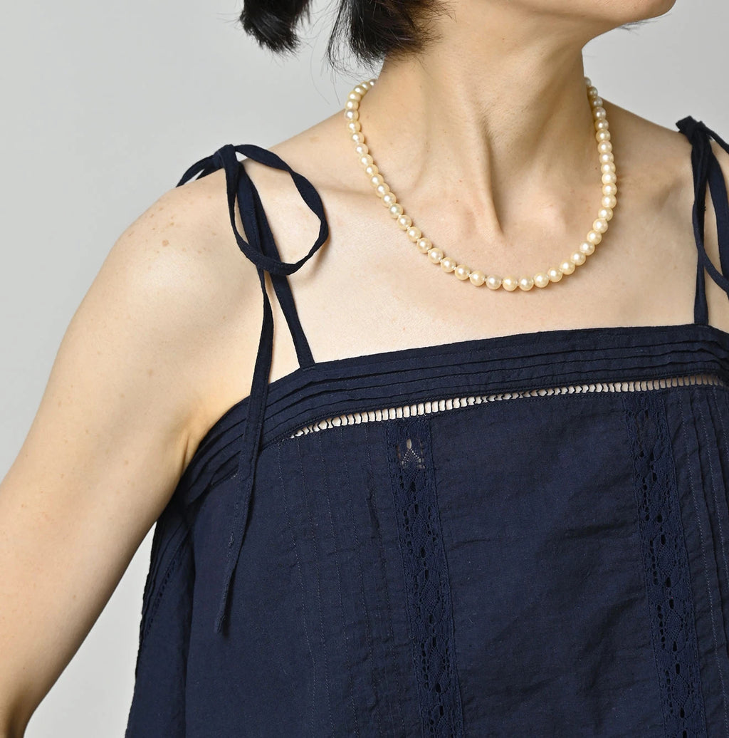 Indian Khadi Pintuck Lace Multi Camisole