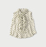 Gauze Polka Dots Print Frill Sleeveless Top