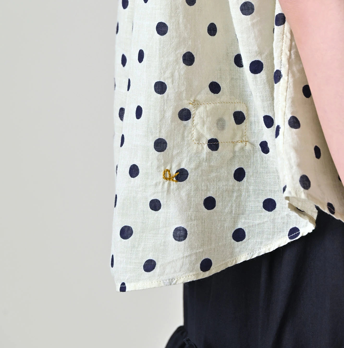 Gauze Polka Dots Print Frill Sleeveless Top