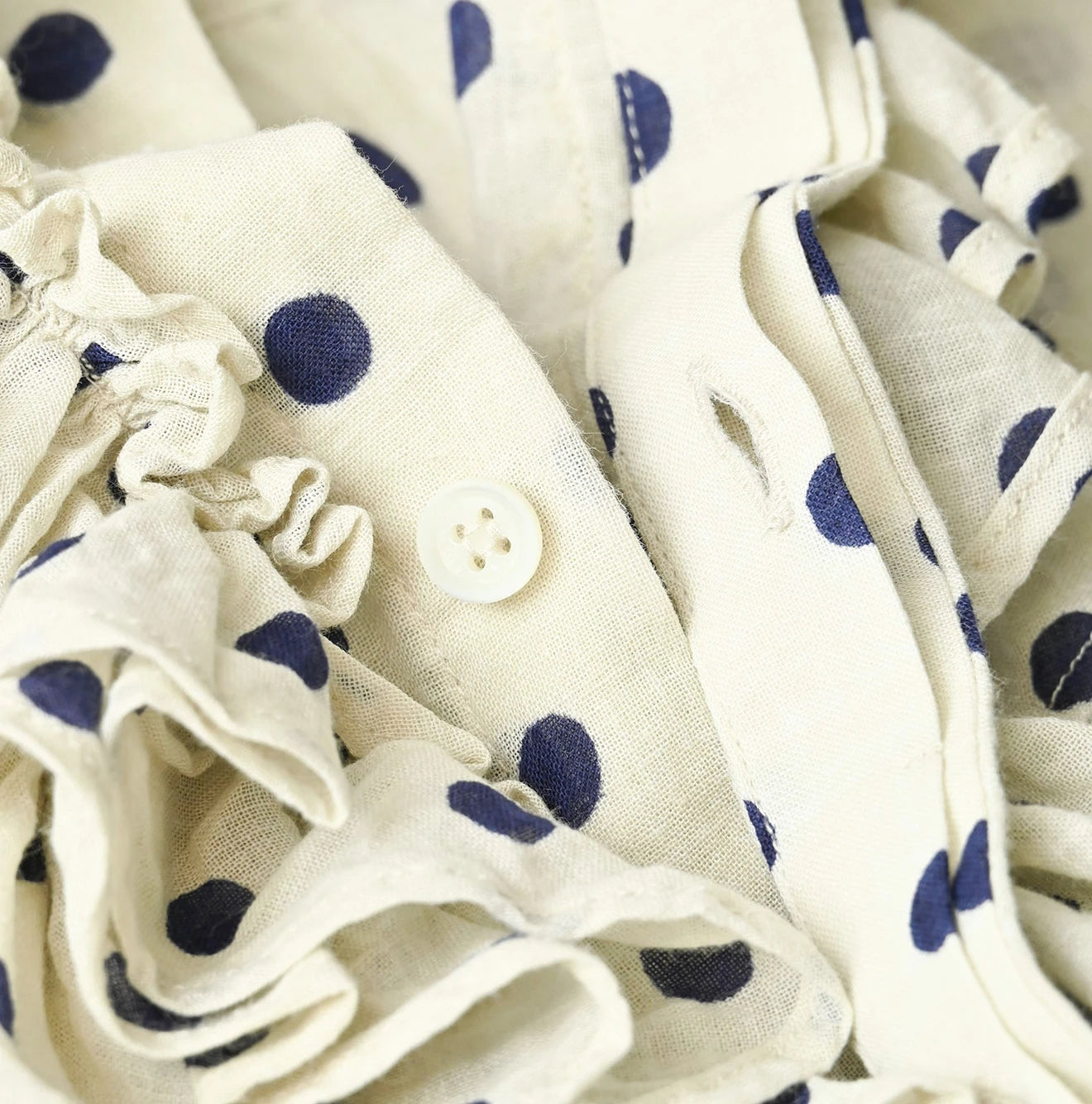 Gauze Polka Dots Print Frill Sleeveless Top