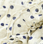 Gauze Polka Dots Print Frill Sleeveless Top
