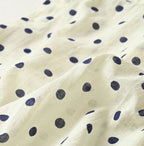 Gauze Polka Dots Print Frill Sleeveless Top