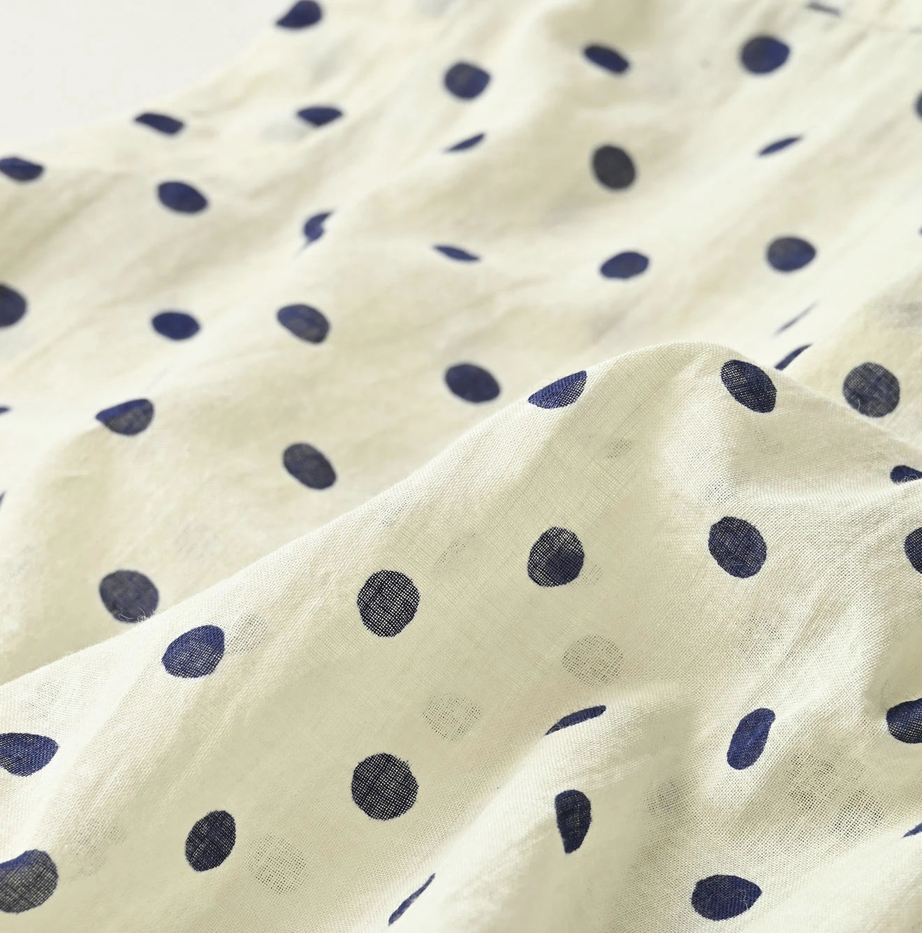 Gauze Polka Dots Print Frill Sleeveless Top