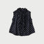 Indigo Gauze Polka Dots Print Frill Sleeveless Top