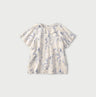 Linen Breezy Campanula Print Tuck Collar Blouse