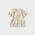 Linen Breezy Campanula Print Tuck Collar Blouse