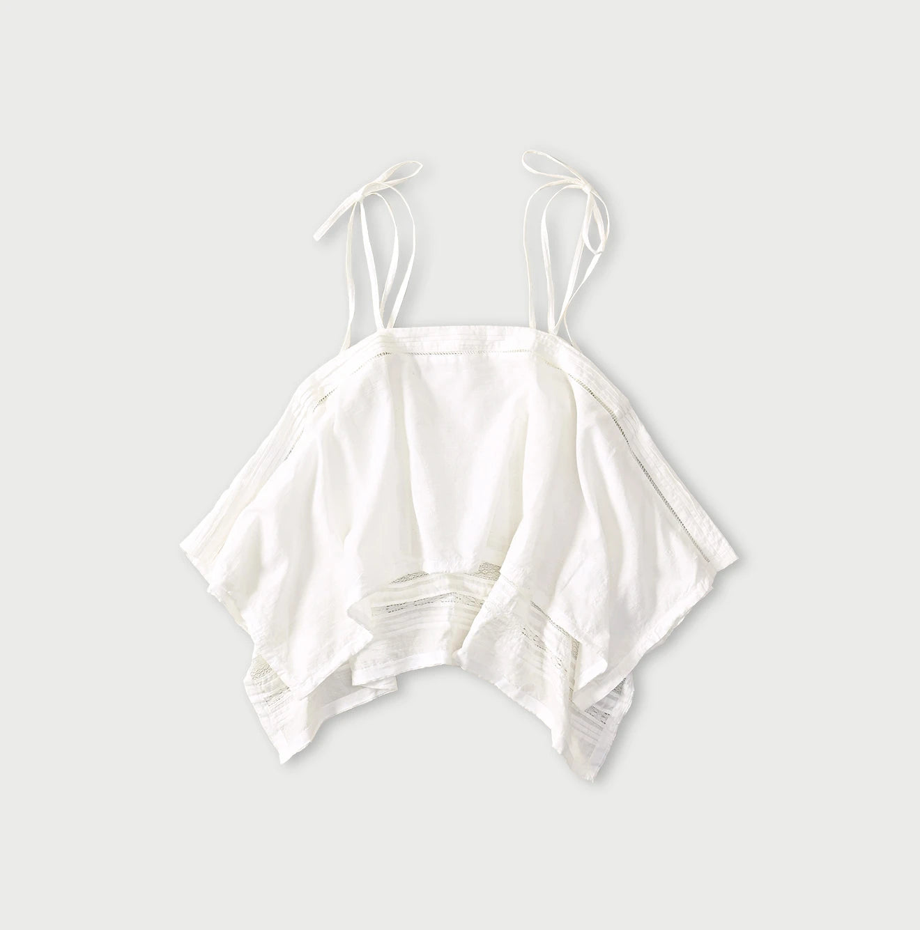 Indian Khadi Pintuck Lace Multi Camisole