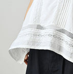 Indian Khadi Pintuck Lace Multi Camisole