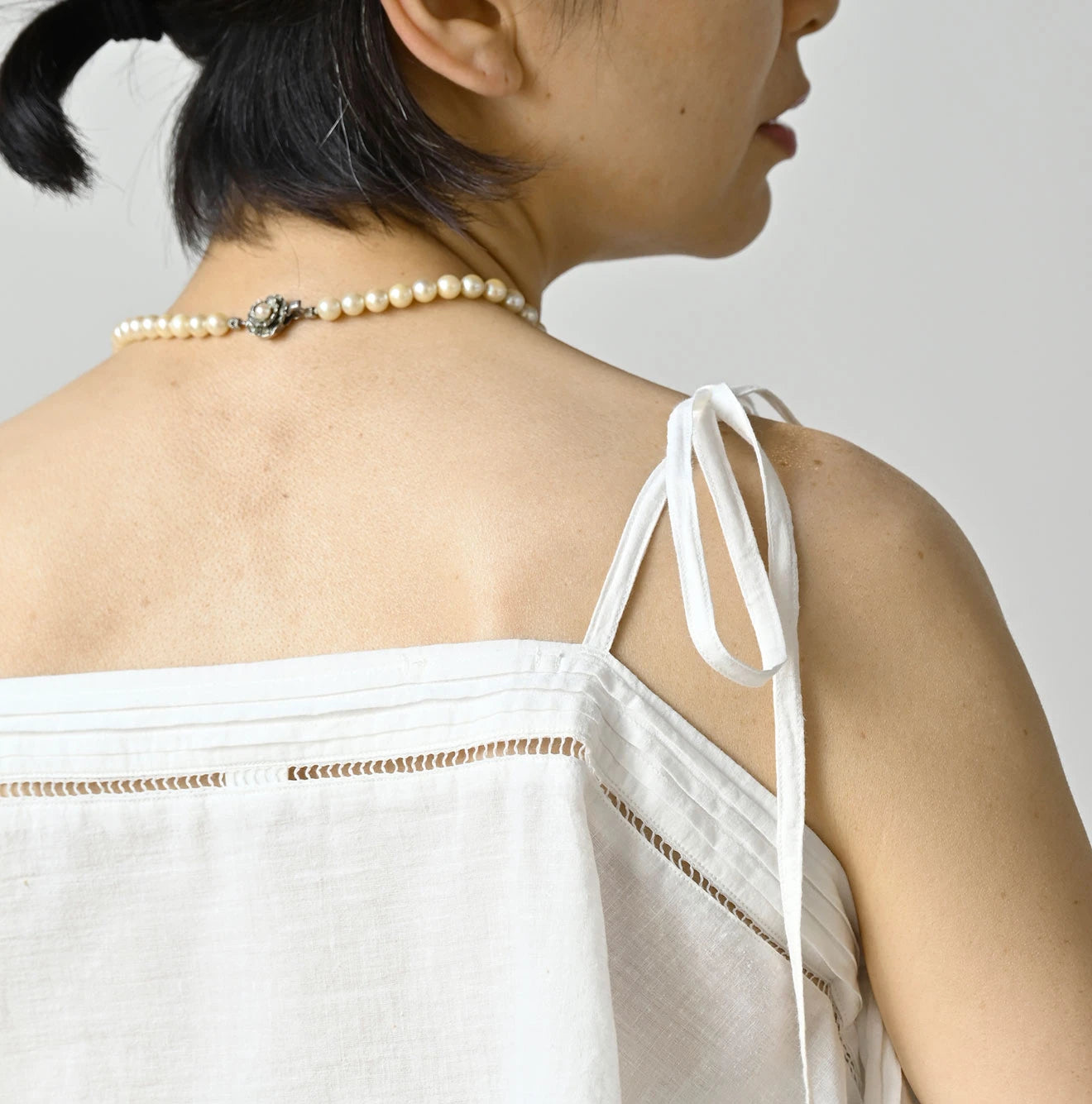 Indian Khadi Pintuck Lace Multi Camisole