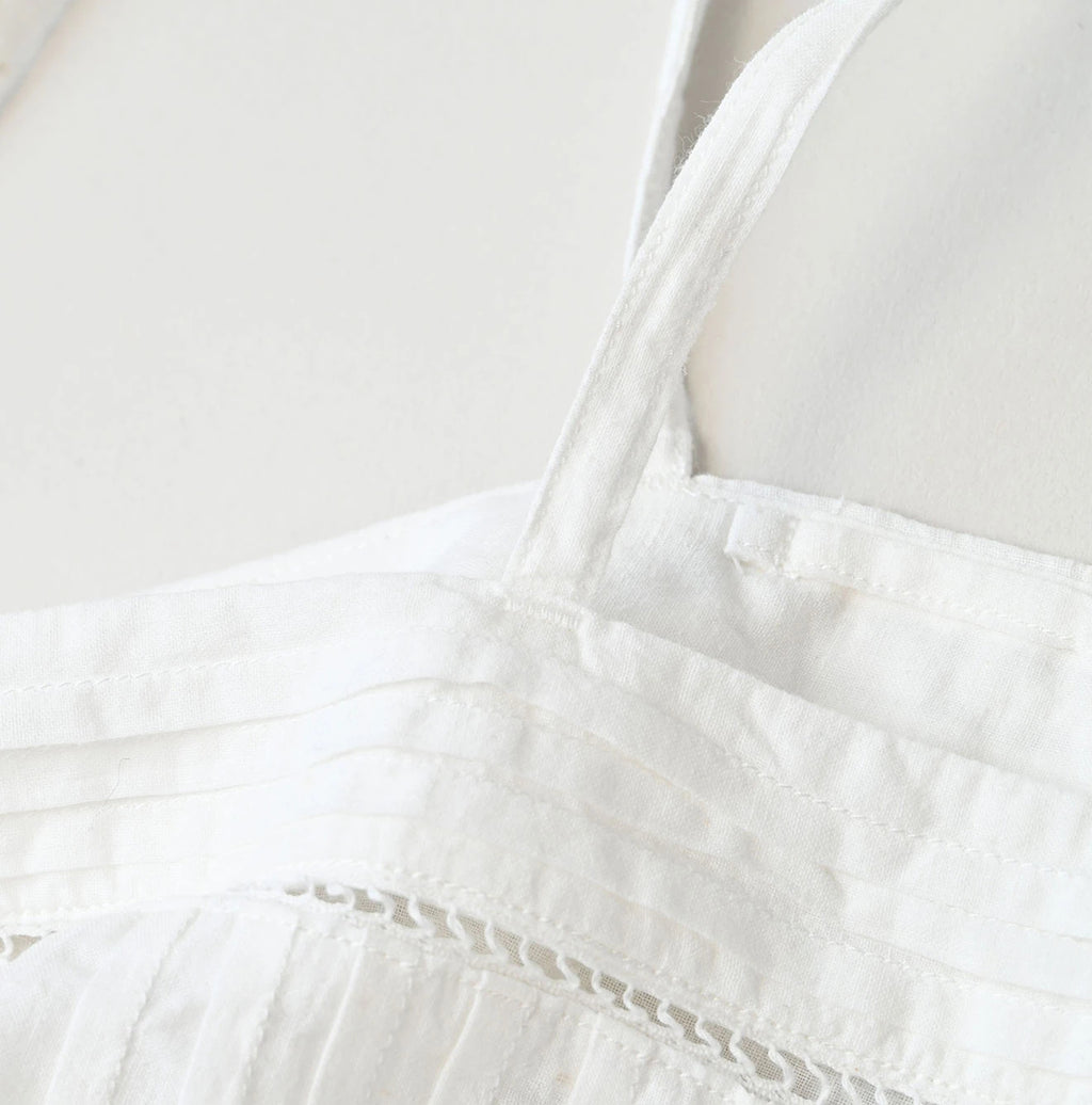 Indian Khadi Pintuck Lace Multi Camisole