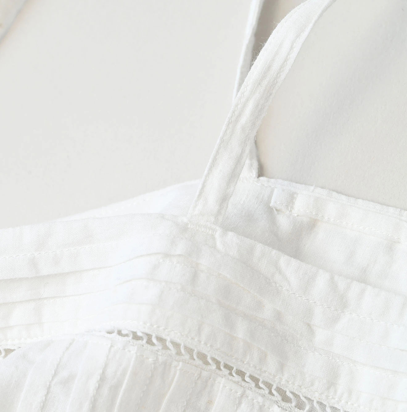 Indian Khadi Pintuck Lace Multi Camisole