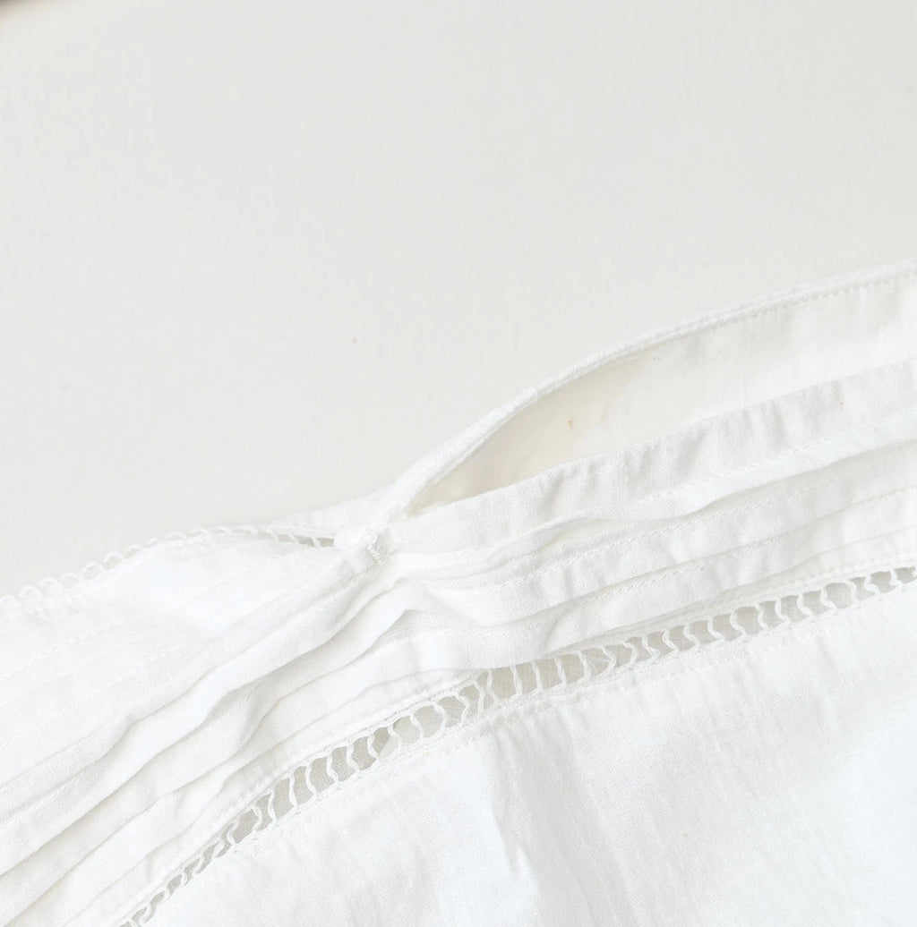 Indian Khadi Pintuck Lace Multi Camisole