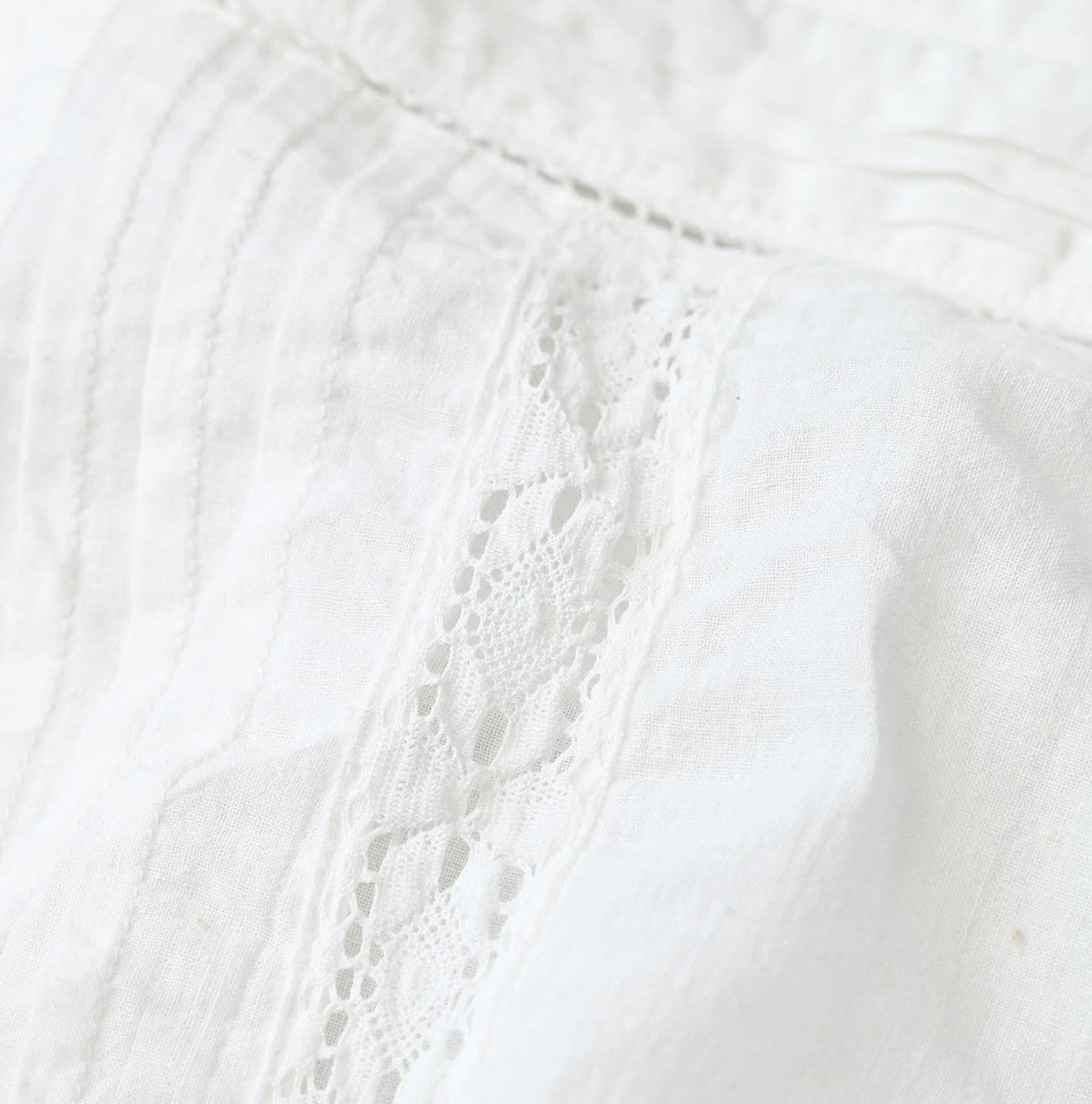 Indian Khadi Pintuck Lace Multi Camisole