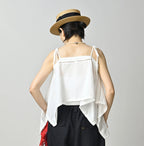Indian Khadi Pintuck Lace Multi Camisole