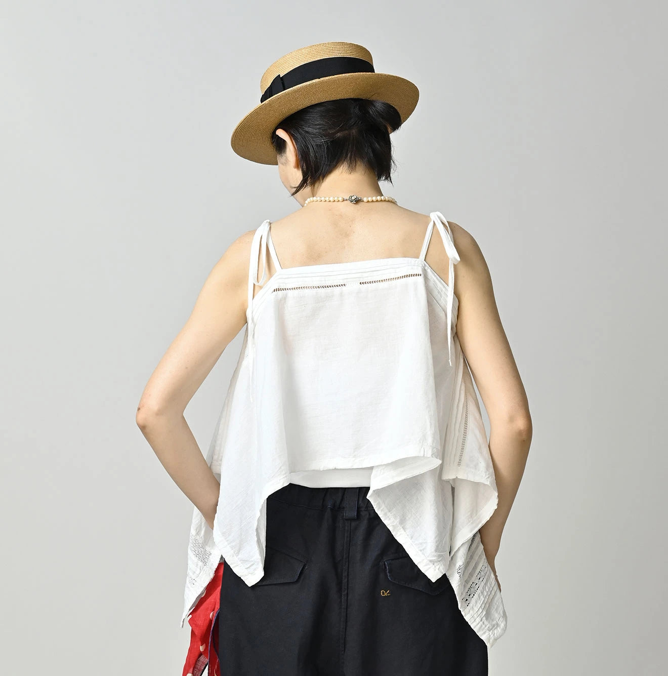 Indian Khadi Pintuck Lace Multi Camisole