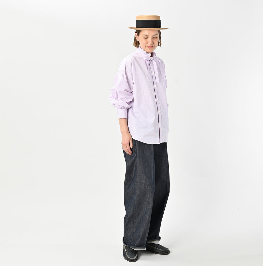 No.180 Miko Long Sleeve Coupé Bow Tie Shirt Female Model