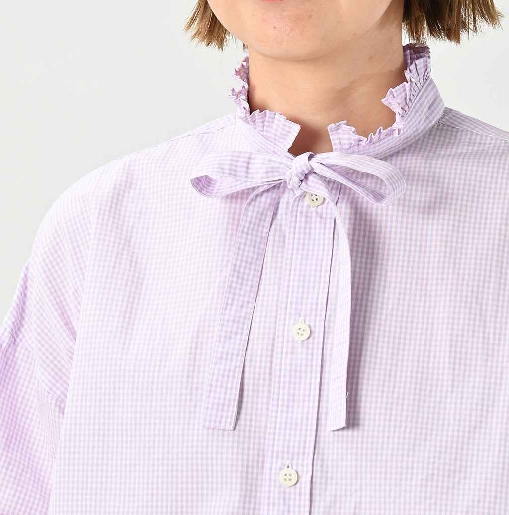 No.180 Miko Long Sleeve Coupé Bow Tie Shirt Detail