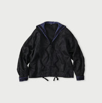 Indigo Linen Sateen Sailor Blouse