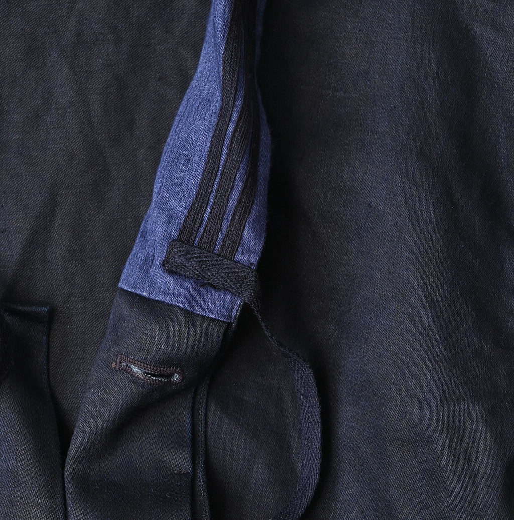 Indigo Linen Sateen Sailor Blouse