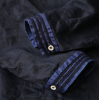 Indigo Linen Sateen Sailor Blouse