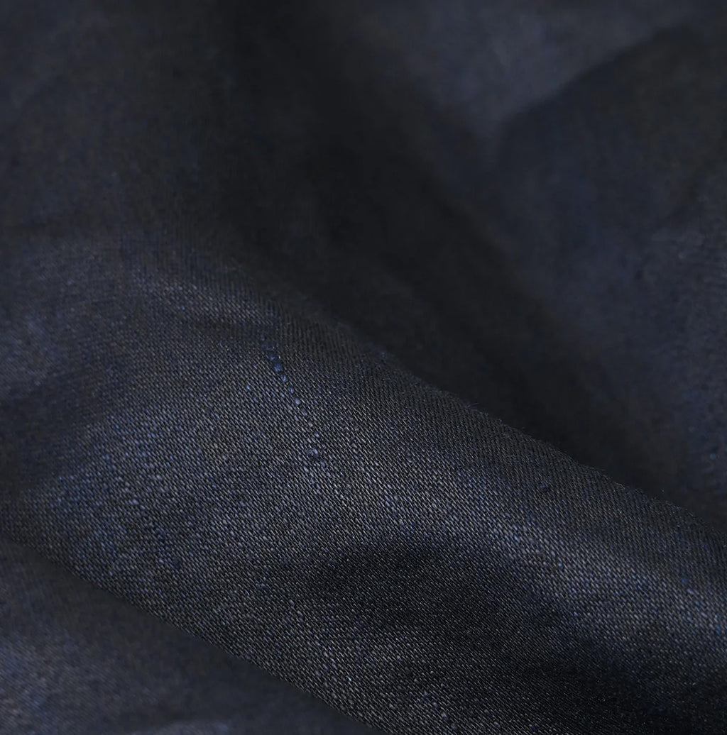Indigo Linen Sateen Sailor Blouse