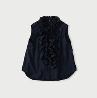 Indigo Batiste Frill Sleeveless Shirt