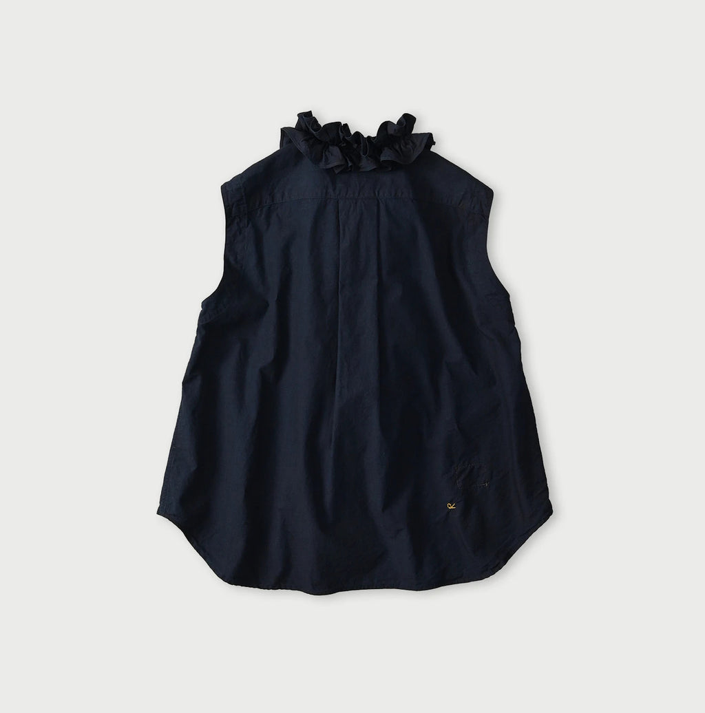 Indigo Batiste Frill Sleeveless Shirt