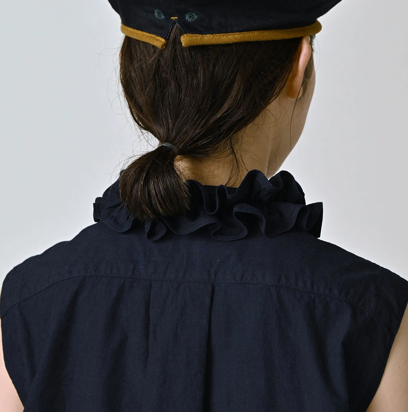 Indigo Batiste Frill Sleeveless Shirt