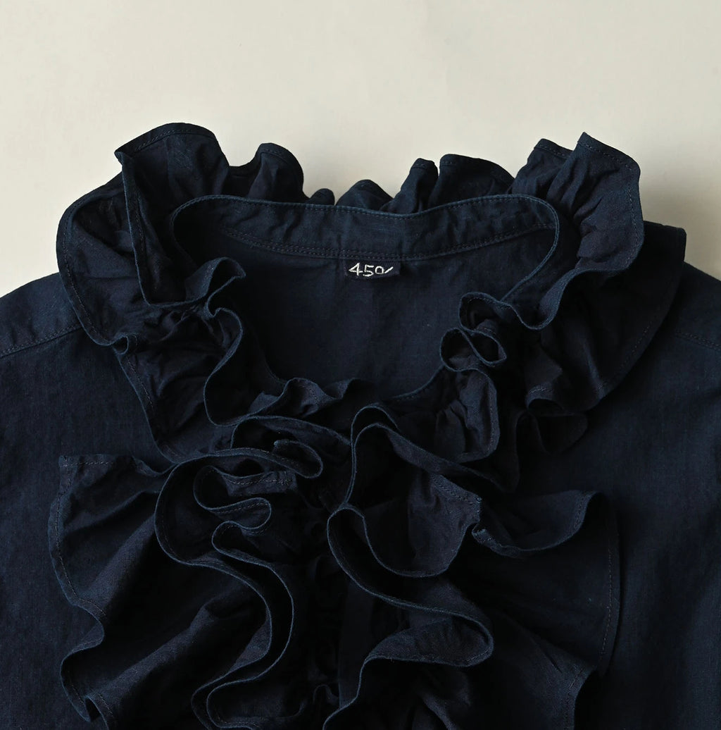 Indigo Batiste Frill Sleeveless Shirt