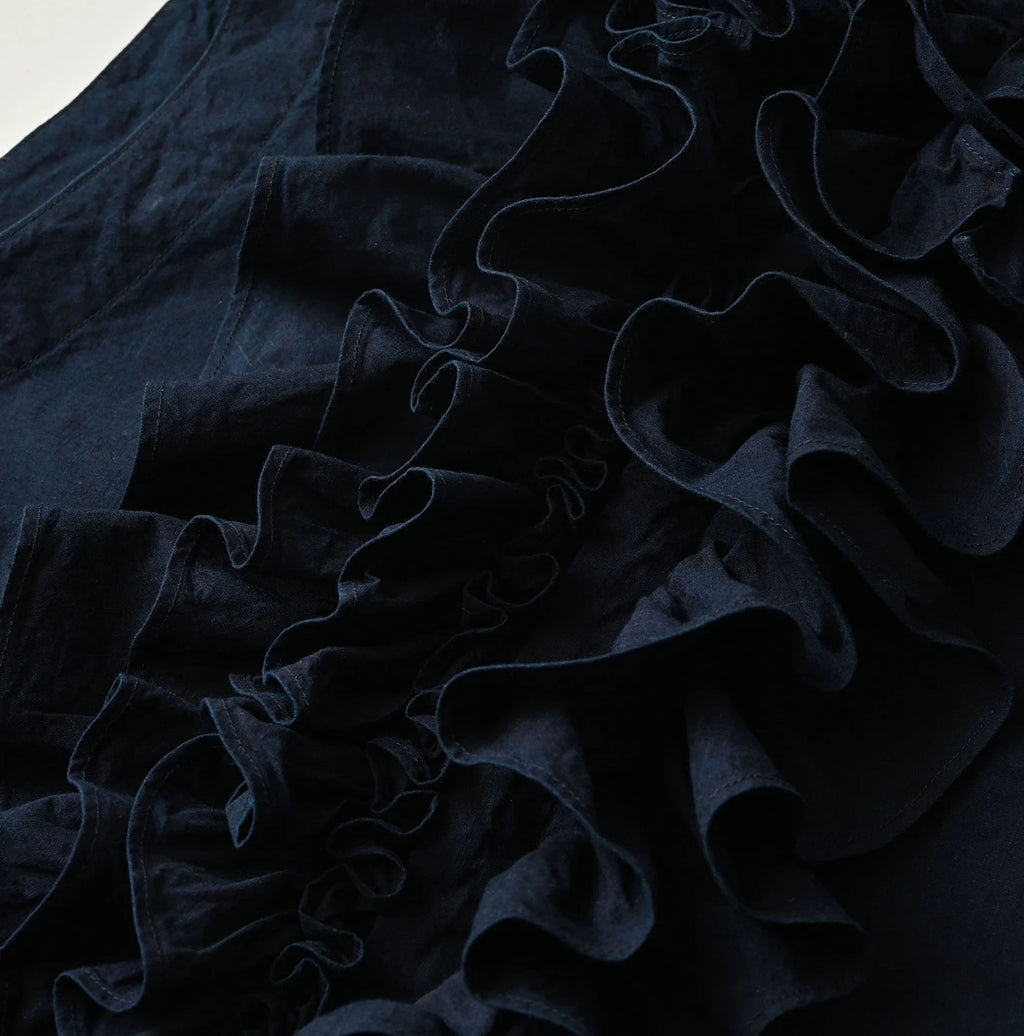 Indigo Batiste Frill Sleeveless Shirt