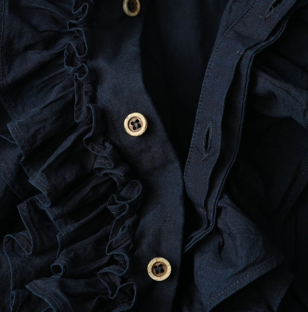 Indigo Batiste Frill Sleeveless Shirt