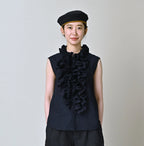Indigo Batiste Frill Sleeveless Shirt