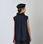 Indigo Batiste Frill Sleeveless Shirt